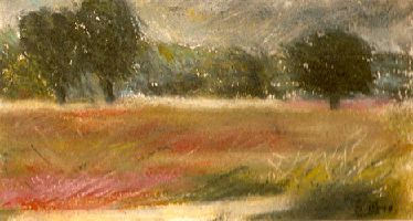 Wanstead Flats pastel drawing