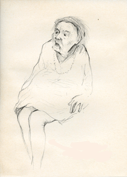 Seated Woman pencil sketch