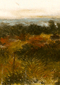 Towards Essex From Behind Claybury Hospital pastel drawing