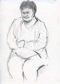 Blind Woman pencil sketch